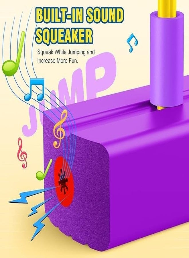 Fruhrer Kids Pogo Jumper Fun and Safe Pogo Stick for Toddlers, Durable Foam Bungee Jumping Stick Makes Squeaky Sounds Improves Balance, Bouncing Toy (Purple) - Image 2